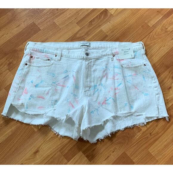 Abercrombie & Fitch white Jean Shorts - Picture 1 of 3